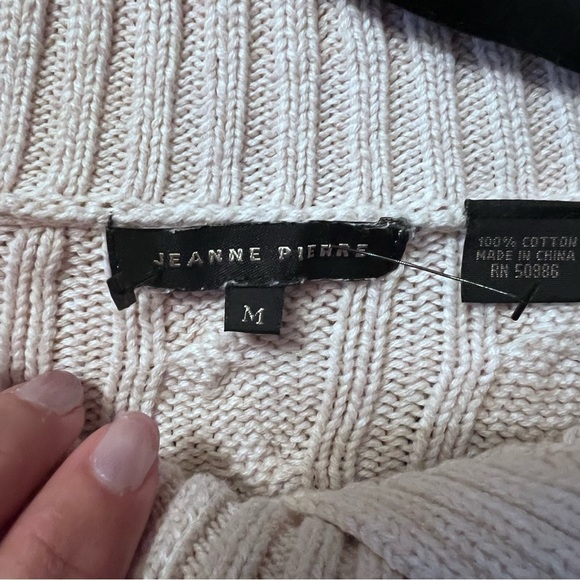 Jeanne Pierre women sweater Size: M Color: beige - Picture 7 of 9